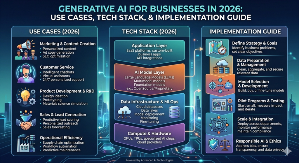 Generative AI for Businesses in 2026: Use Cases, Tech Stack, and ...